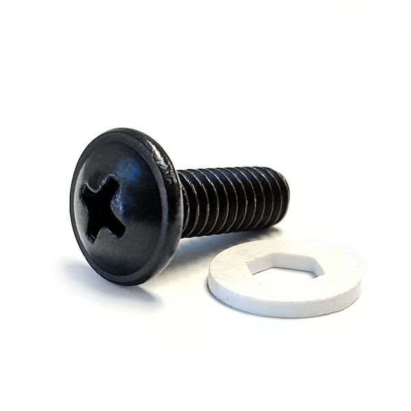 Quest Mfg #12-24 x 1/2 in Phillips Machine Screw, Electro Static Powder Coat Steel SCW-1224 - main
